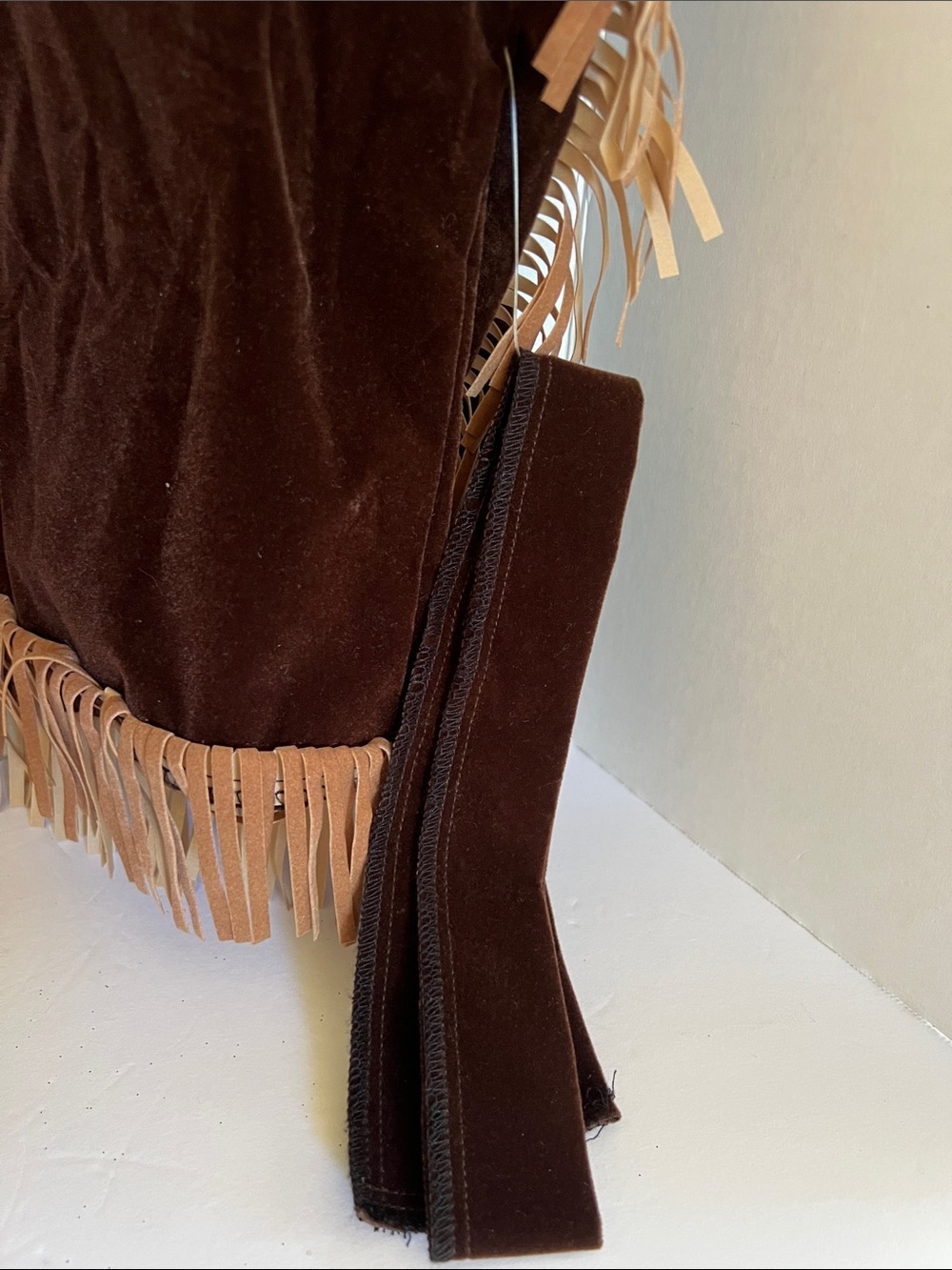 Kids Brown Fringe Western Style Shirt Unbranded - Picture 2 of 8